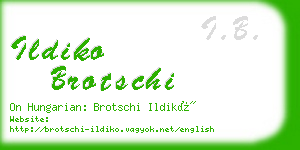 ildiko brotschi business card